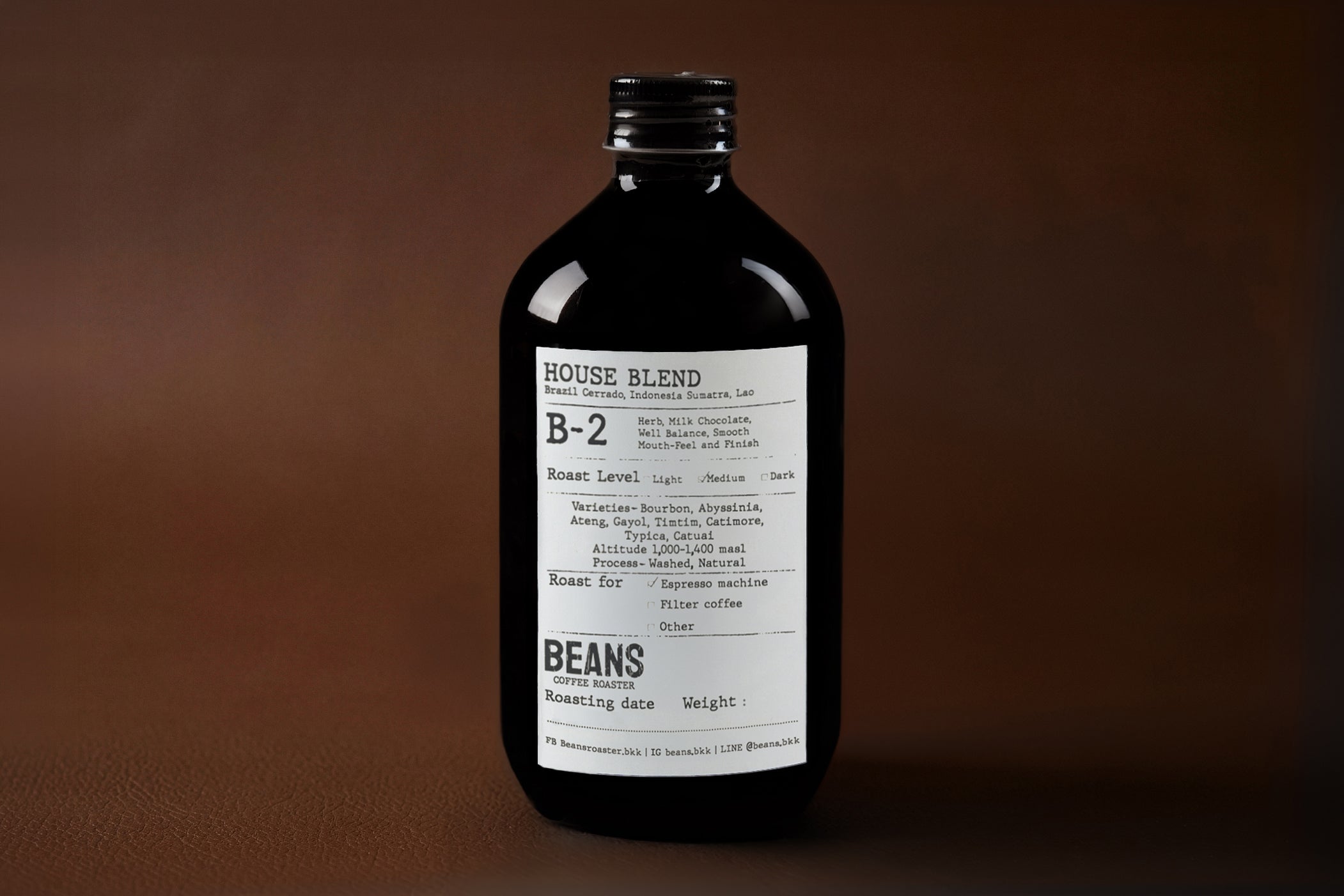 B-2 (Brazil ,Indonesia ,Lao) Medium Roast 180g.