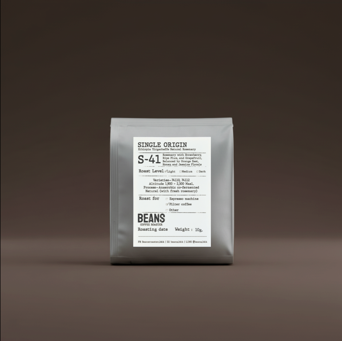 S-41 Drip Bag (Ethiopia Yirgacheffe Natural Rosemary) Light Roast